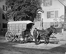 Ice Wagon and workers.