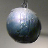 Sign of the Blue Ball that hung outside the candle shop owned by Ben Franklin's father.