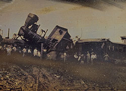 Daguerreotype of 1853 train wreck near Pawtucket, R.I.