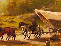 Wagon Driver Riding Left Horse