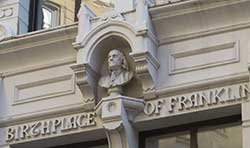 Bust of Franklin at His Birthplace