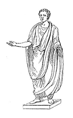 Roman wearing toga.