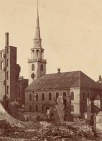 Old South Surrounded by Buildings Destroyed by 1872 Fire