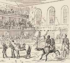 British Officers Riding Horses in Old South’s Sanctuary