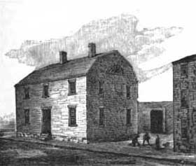 Drawing of original Boston Latin School