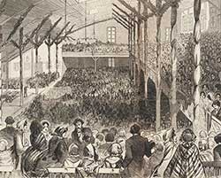 1860 Republican Convention at the Wigwam in Chicago.