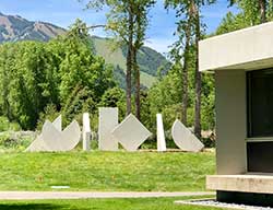 Herbert Bayer sculpture on the Colorado campus of the Aspen Institute.