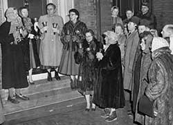 Margaret Shurcliff with Beacon Hill bell ringers.