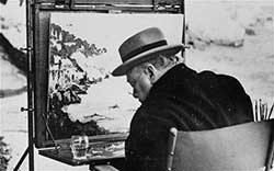 Winston Churchill painting.