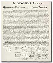 Declaration of Independence.