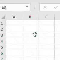 Defining a named range with the Name Box on Excel's formula bar.