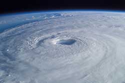 Hurricane Isabel seen from the International Space Station.