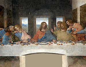 Detail from DaVinci's Last Supper.