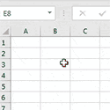Defining a named range with the Name Box on Excel's formula bar.