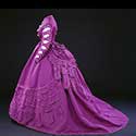 1860s magenta dress.