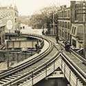 Men working on railway switch in Boston.