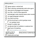 Microsoft Word edit options dialogue box.