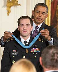 President Obama Awarding Medal of Honor to Sgt. Romesha.