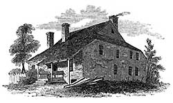 Illustration of Washington's Headquarters at Newburgh, New York.