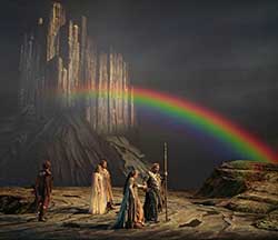 Valhalla, mythic home of fallen warriors.