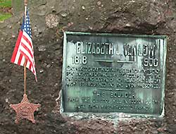 Van Lew's headstone contributed by friends in Boston.