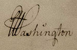 George Washington's Signature on 1750 Site Plan.