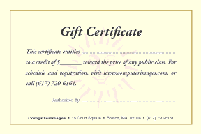 Gift certificate.