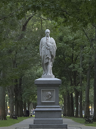 Statue of Alexander Hamilton on Commonwealth Avenue
