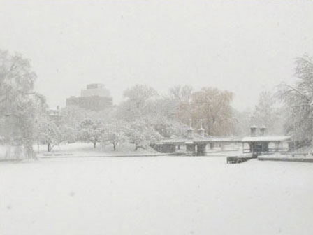 Photo of snow storm in Boston, Massachusetts, winter 2011