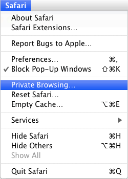 Safari Private Browsing